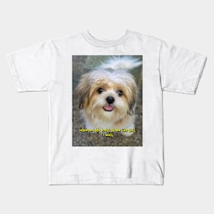 When my dog looks at me like this, I melt. Kids T-Shirt